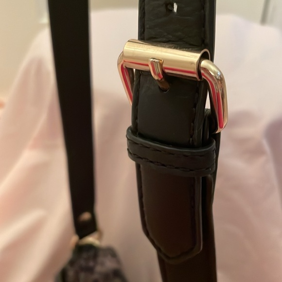 Juicy Couture Black Shoulder Bag velvet snake print soft material - Picture 14 of 16